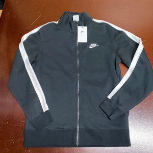 Nike Mens Black Sportswear Long Sleeve Mock Neck Full Zip Track Jacket Size M, L